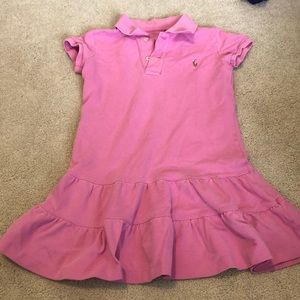 Girls pink school dress